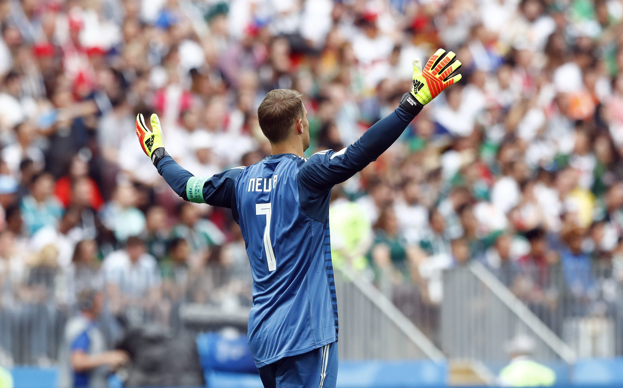 Photo of German goalkeeper Manuel Neuer during 2018 World Cup