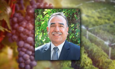 Photo Illustration of retiring irrigation district manager Gary Serrato, water and Valley crops