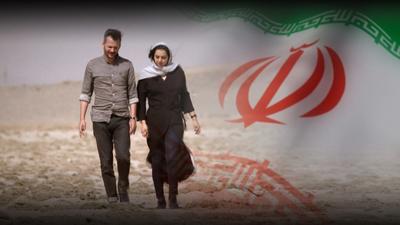 Photo of Thomas Erdbrink and his wife in Iran.