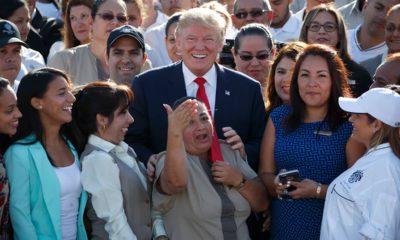 Photo of Donald Trump posing at a campaign event