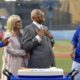 Photo of Dodgers players with Don Newcombe