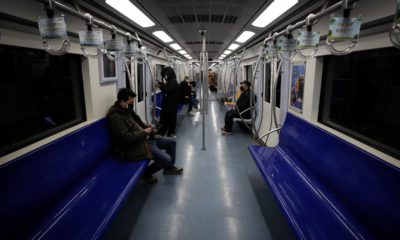 Photo of people on the subway in Beijing