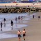 People walking at Venice Beach in Calif.