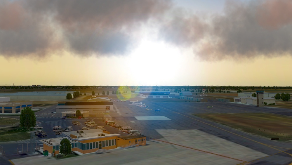 Aerial view of Merced Regional Airport