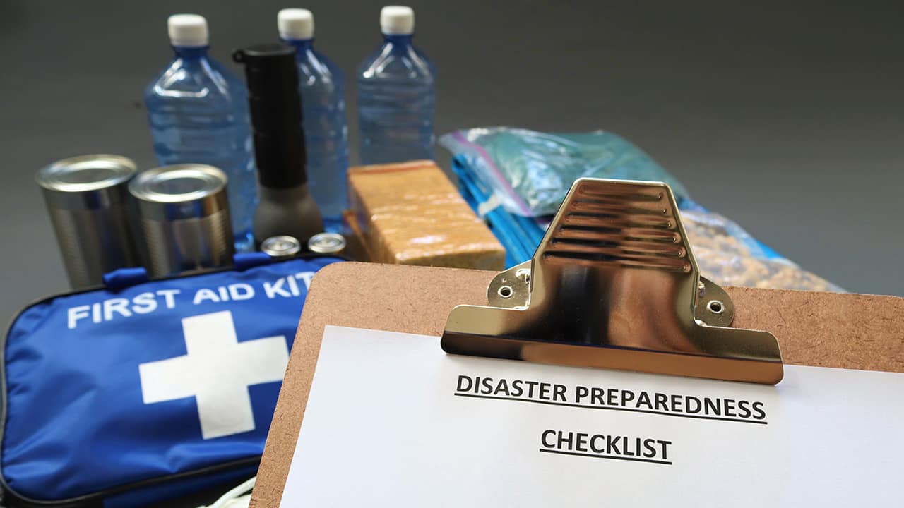 Photo of a disaster kit