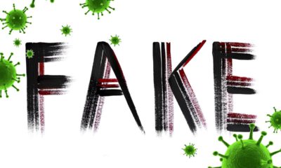 The word "fake" and coronavirus circles