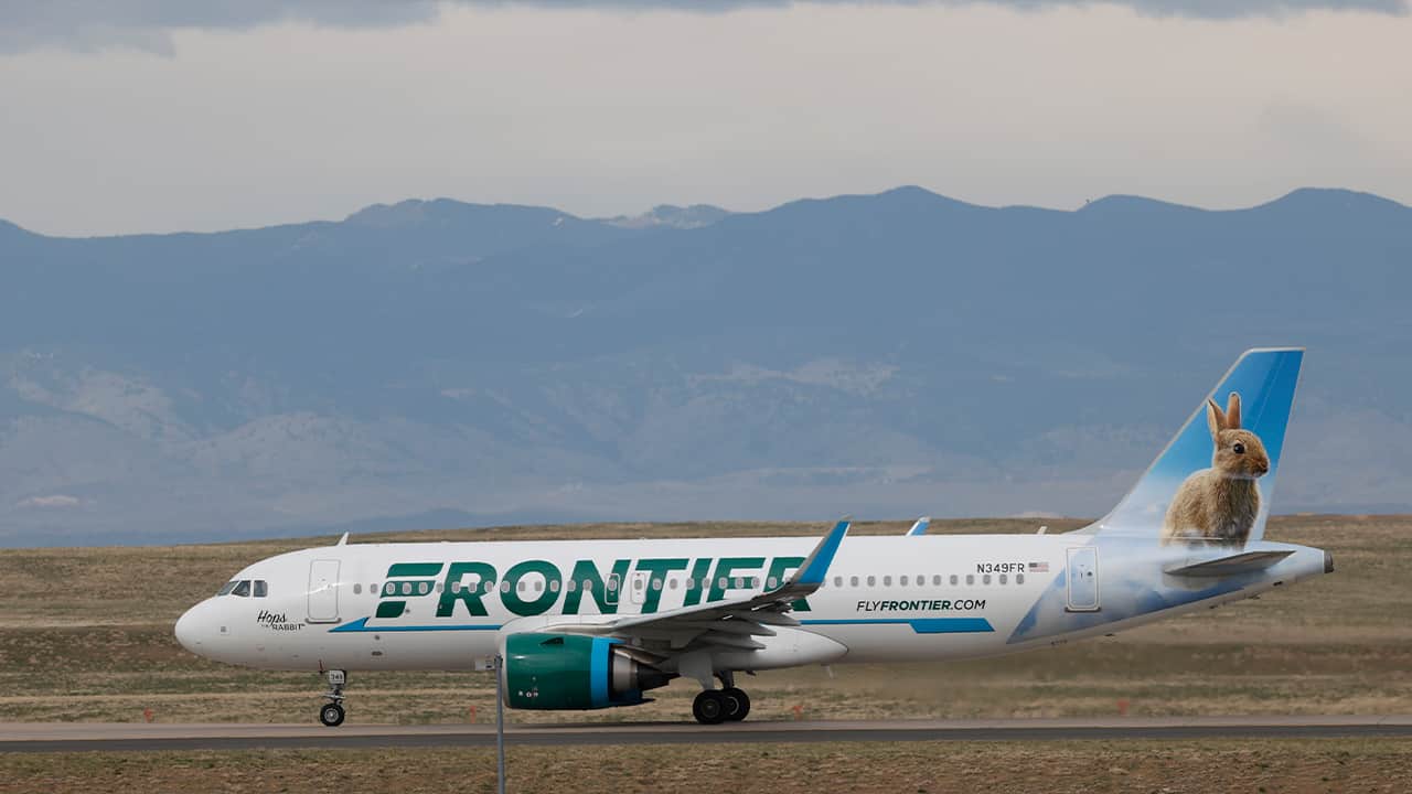 Photo of a Frontier airplane