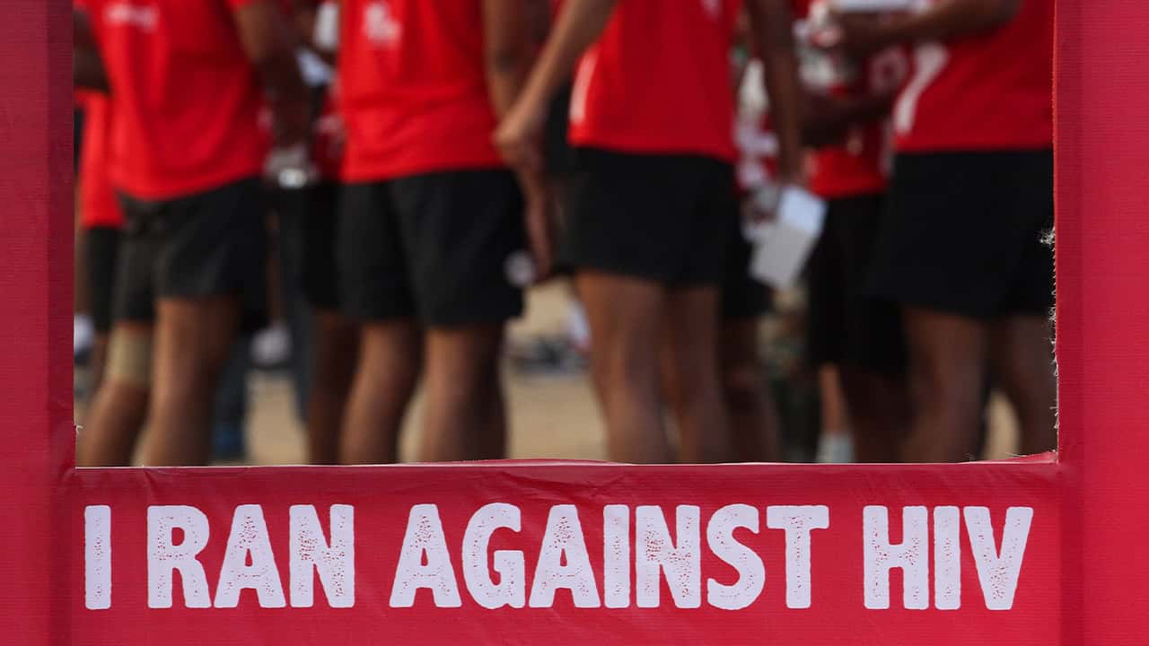 Photo of Indians participating in World AIDS Day