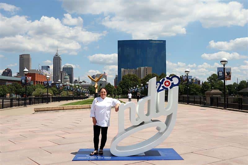 Photo of Merced caterer Kelli Fairchild-Cochran in Indianapolis.