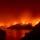 Photo of fire burning at Lake Berryessa in Napa County